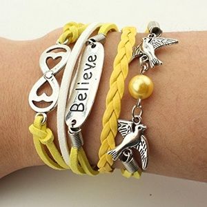 🕊Believe- Woven Leather Braided Infinity Bracelet